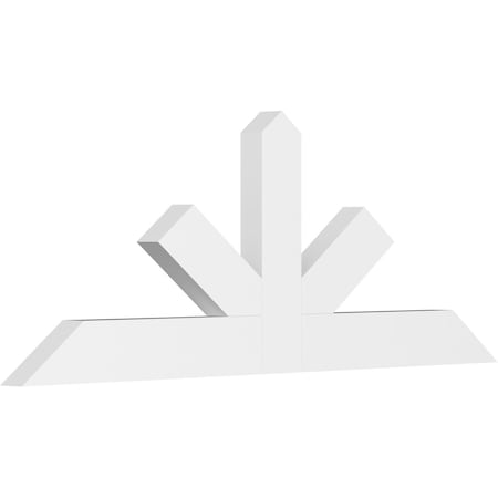 Ekena Millwork Saratoga Architectural Grade PVC Gable Bracket, 48"W x 18"H x 2"D x 4"F, 9/12 Pitch GBP048X18X0204SAR00